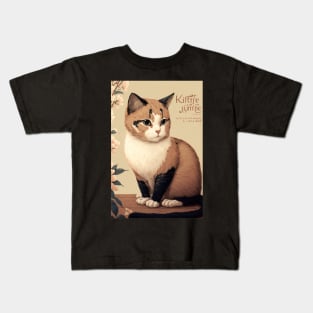 brown and white cat - Japanese style Kids T-Shirt